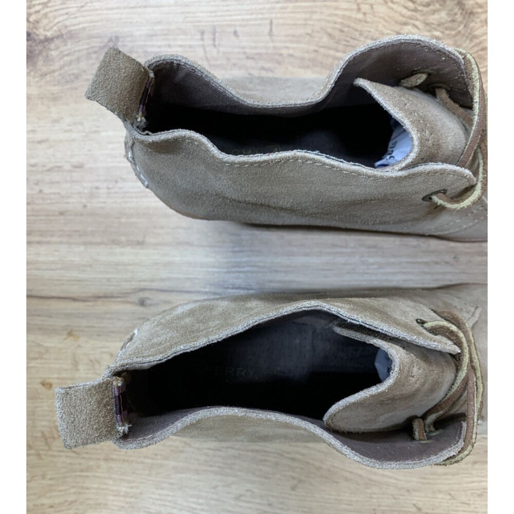 SPERRY Women's Harlow Wedge Casual Leather 3 Inch Ankle Bootie Beige Size 8 M - Picture 15 of 16